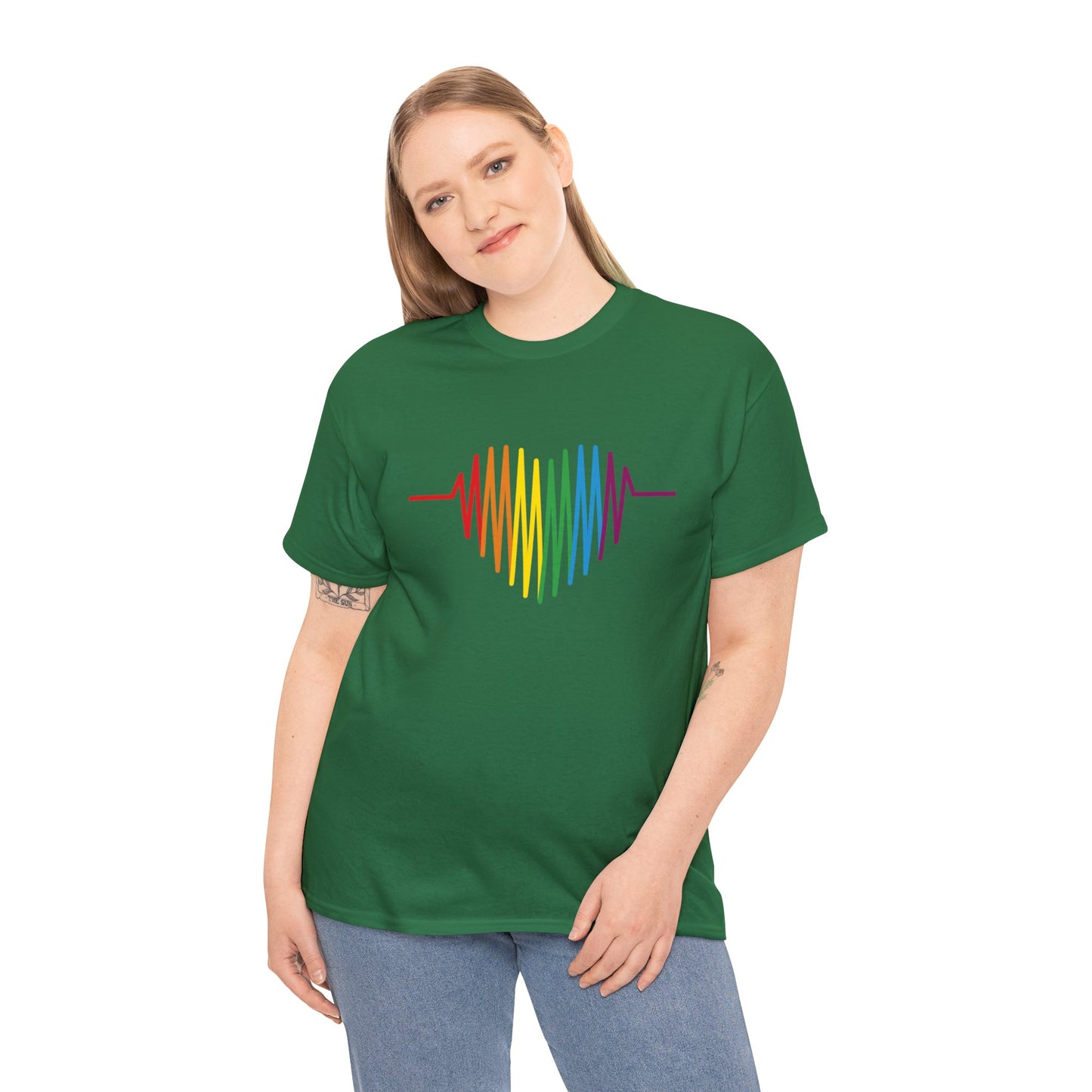 Pride Heartbeat Heavy Cotton Tee