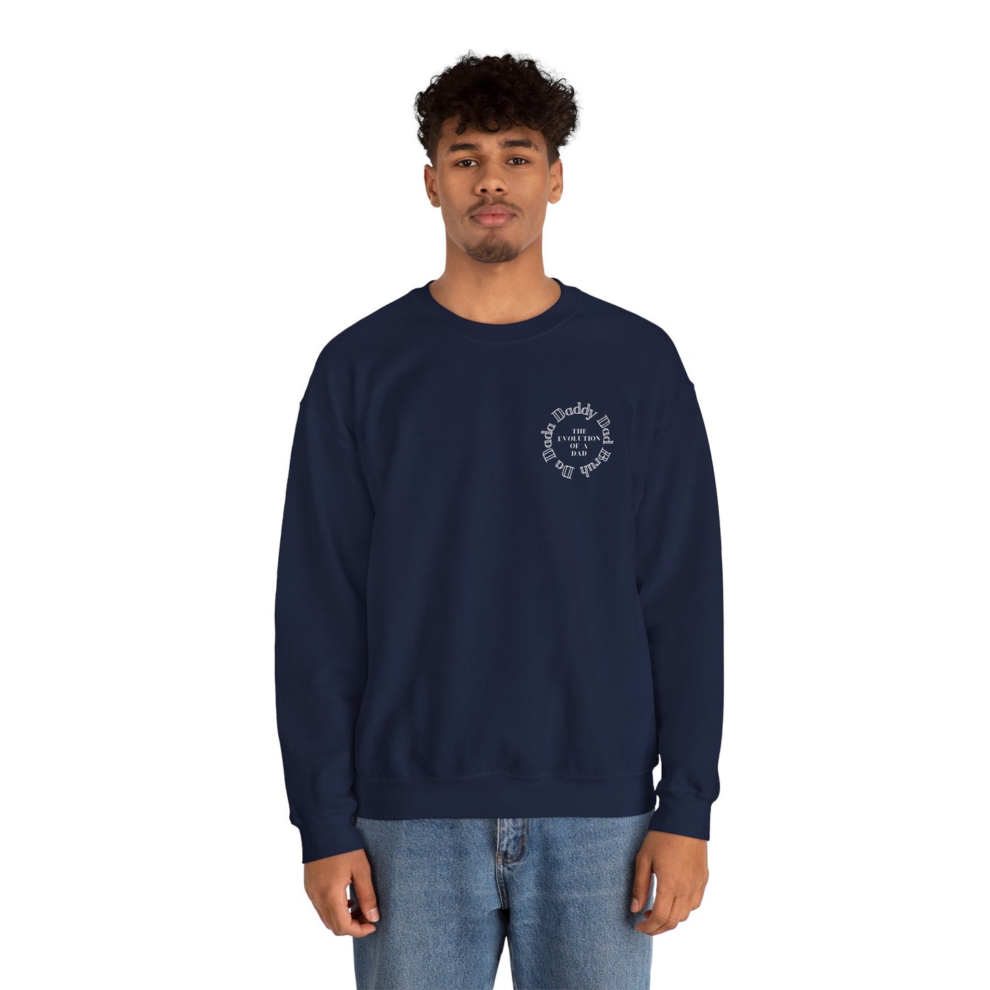 Evolution of a Dad Heavy Blend™ Crewneck Sweatshirt