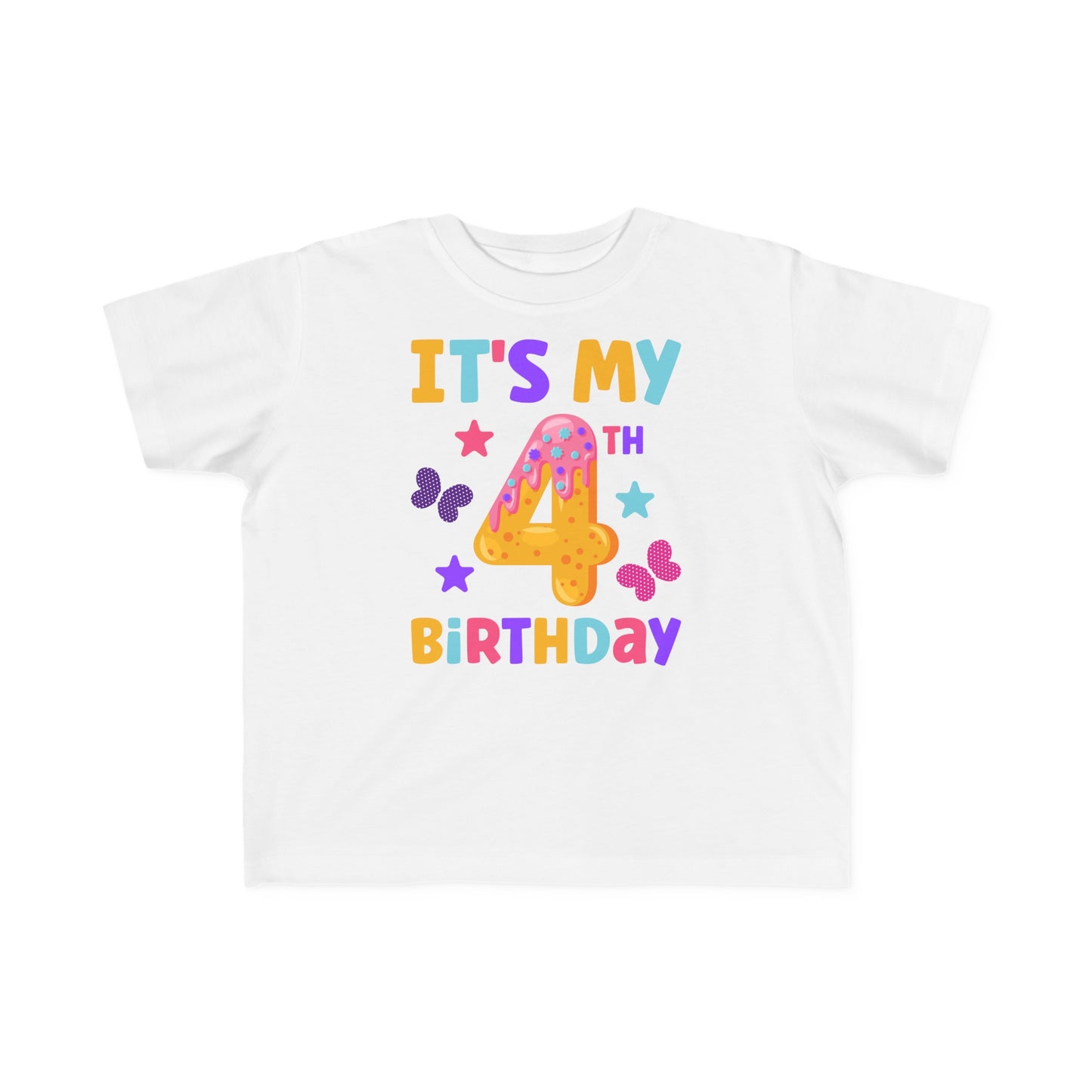 It's My Fourth Birthday Toddler Size Jersey Tee
