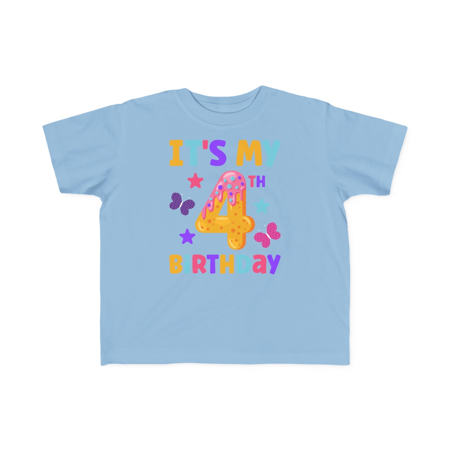 It's My Fourth Birthday Toddler Size Jersey Tee