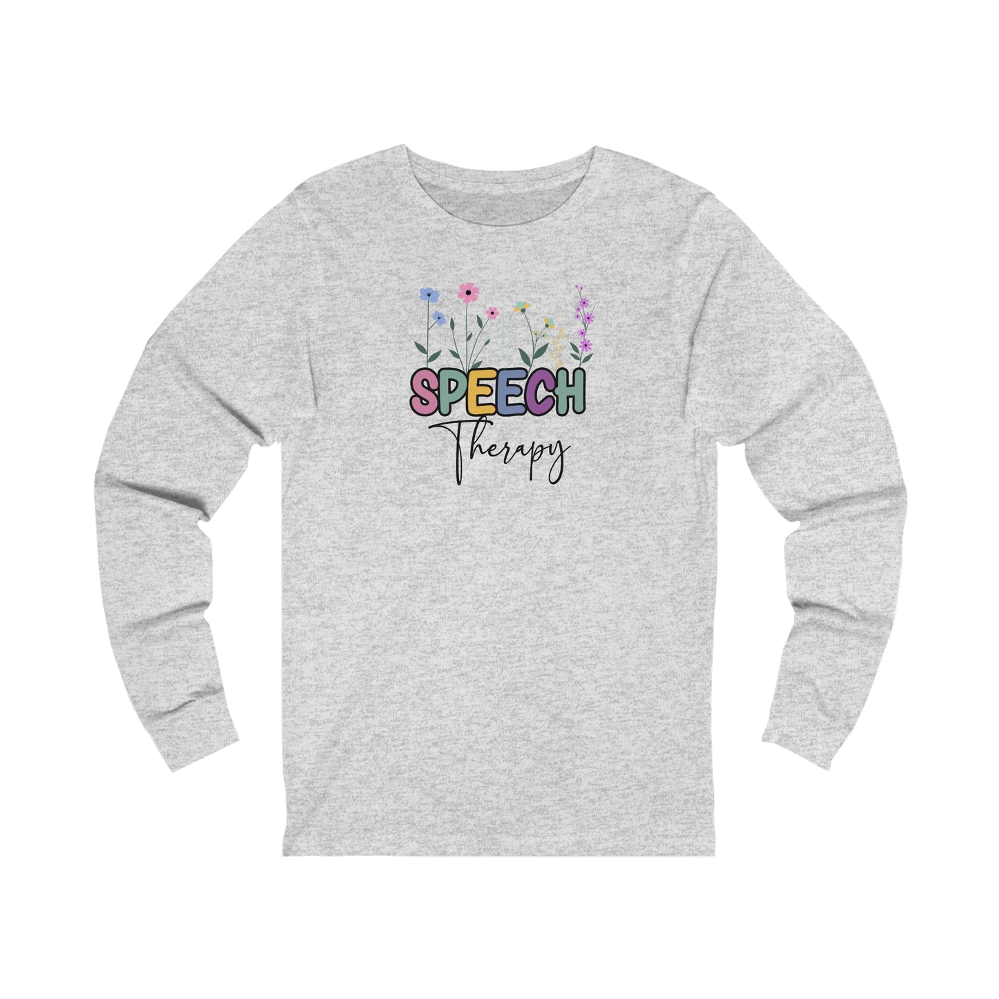Floral Speech Therapy Jersey Long Sleeve Tee
