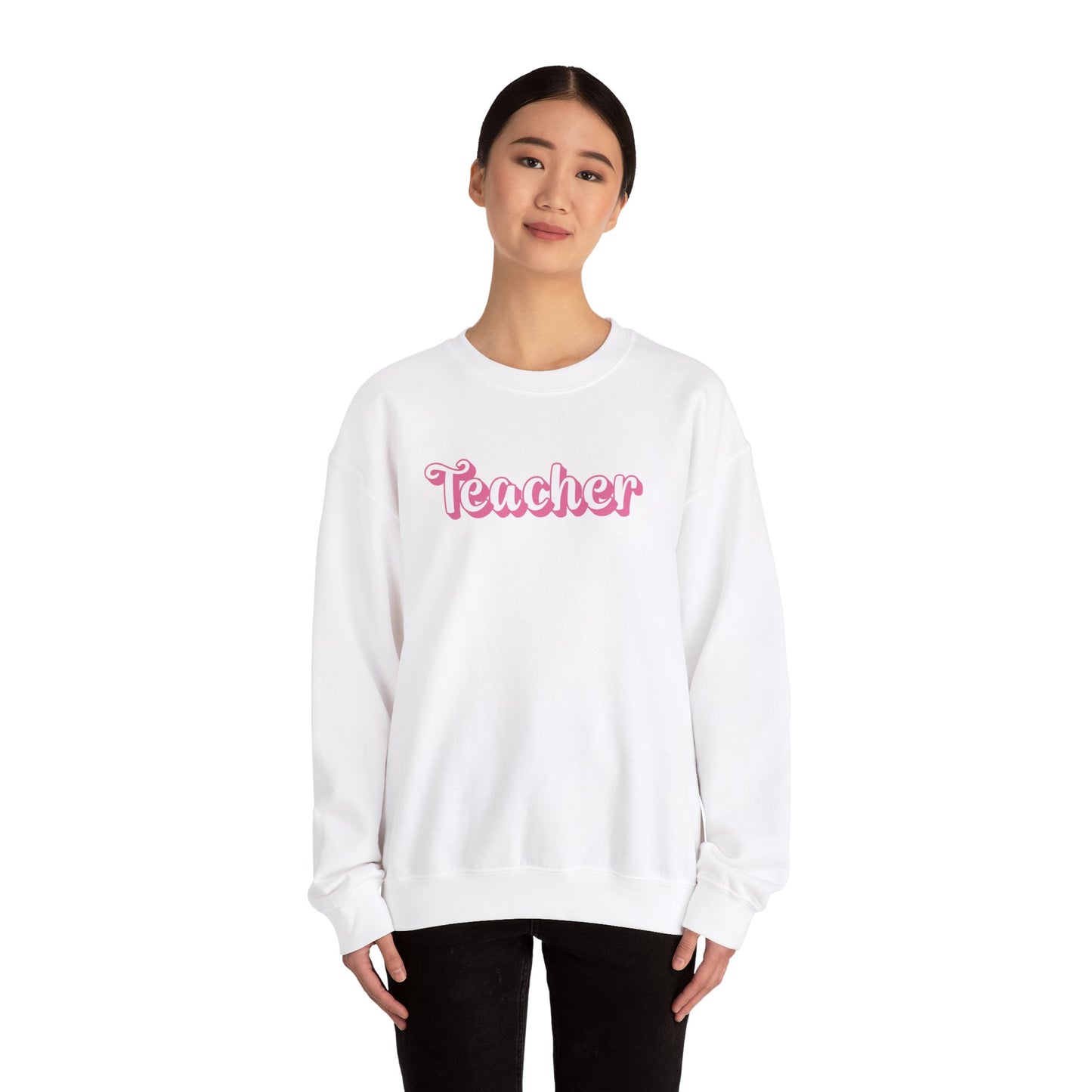 Pink and Bubbly Teacher Heavy Blend™ Crewneck Sweatshirt