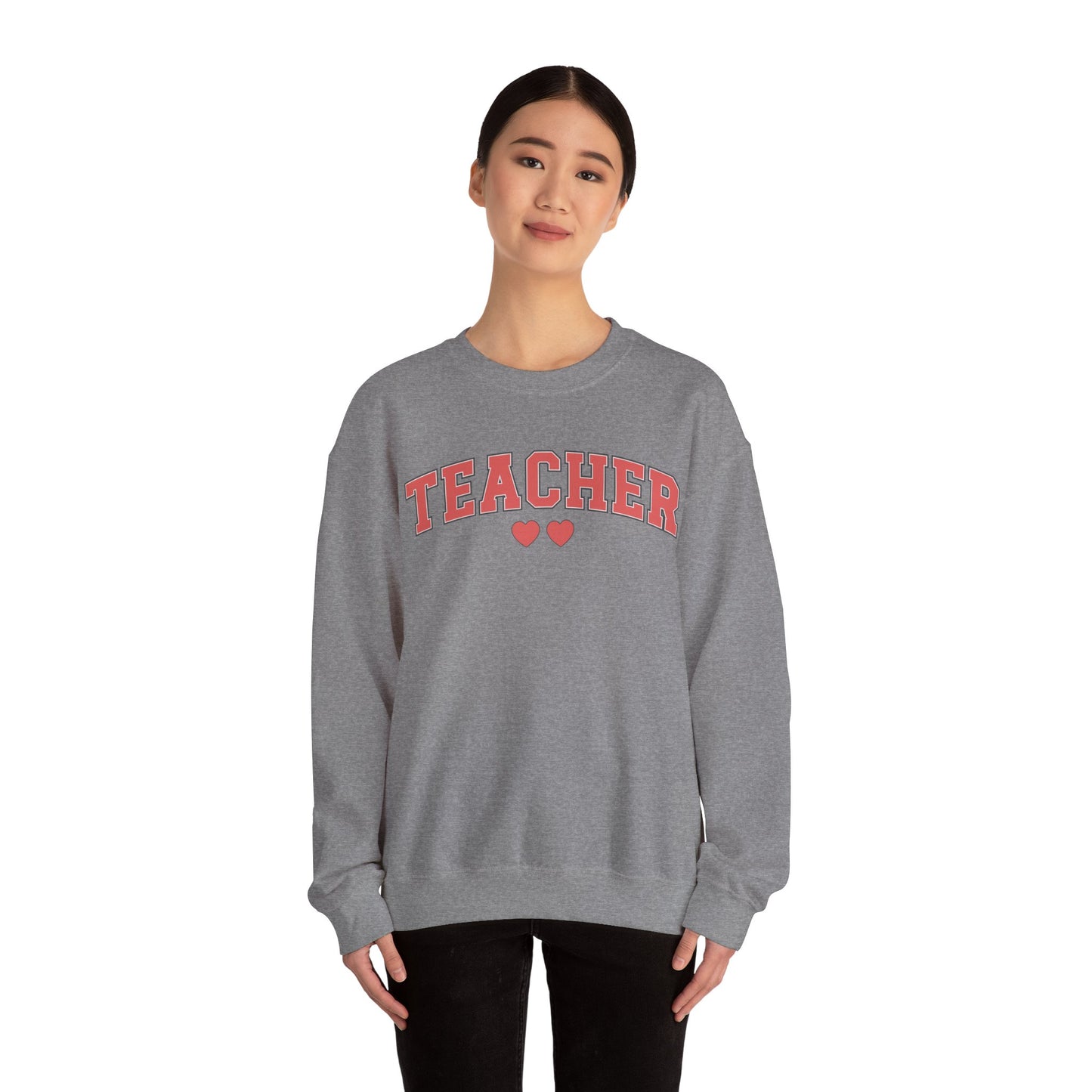 Teacher Hearts Heavy Blend™ Crewneck Sweatshirt