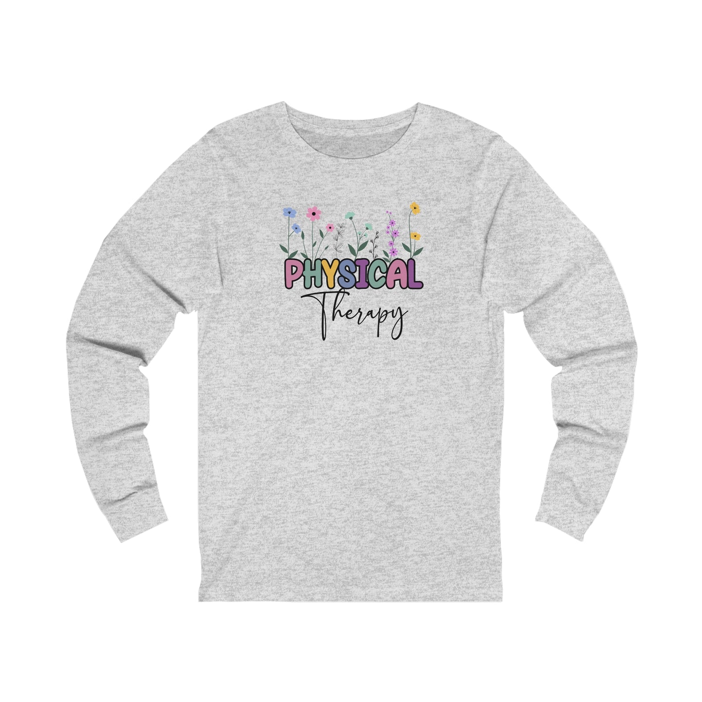 Floral Physical Therapy Jersey Long Sleeve Tee