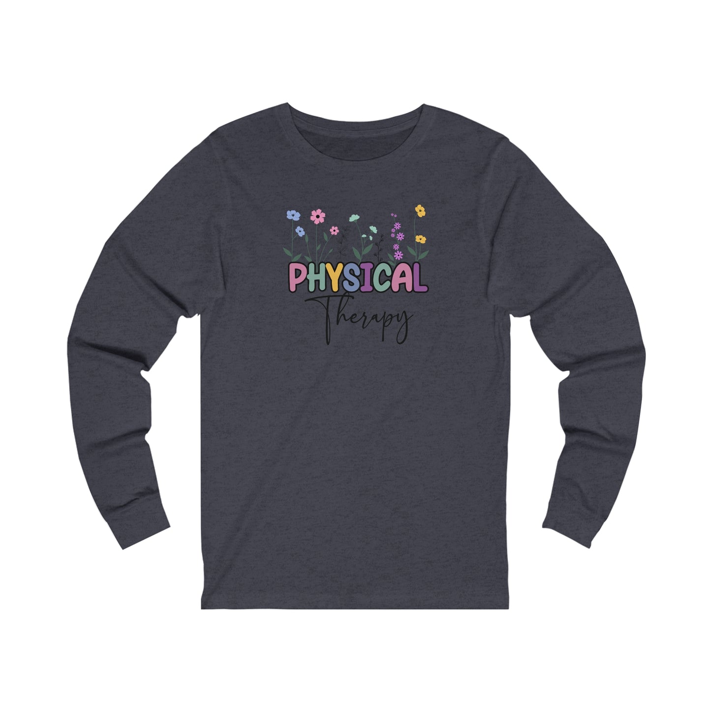 Floral Physical Therapy Jersey Long Sleeve Tee