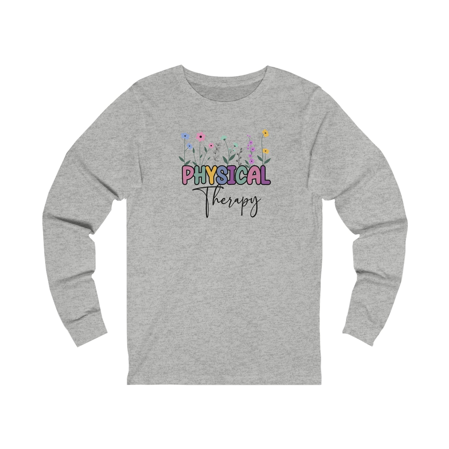 Floral Physical Therapy Jersey Long Sleeve Tee