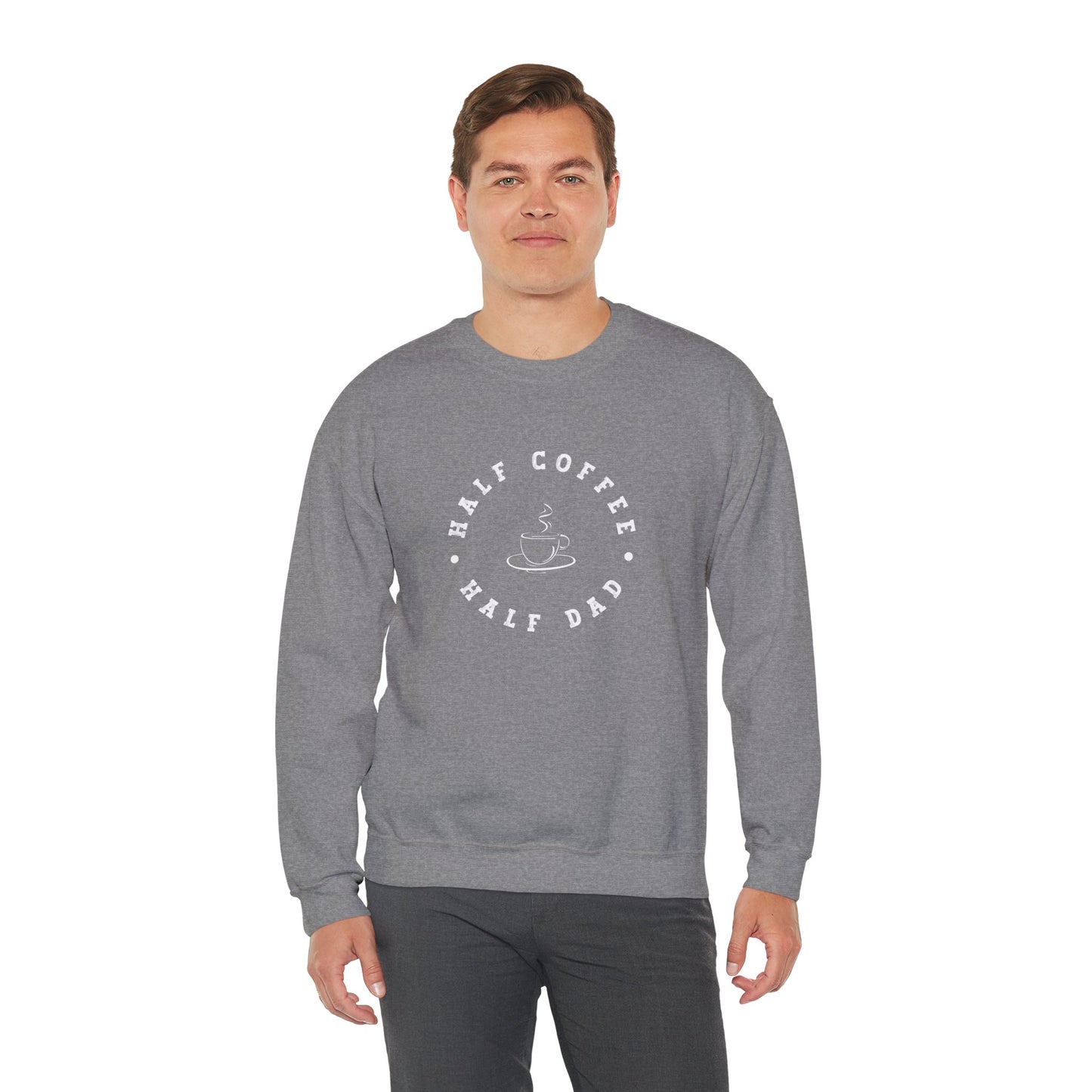 Half Coffee Half Dad Heavy Blend™ Crewneck Sweatshirt