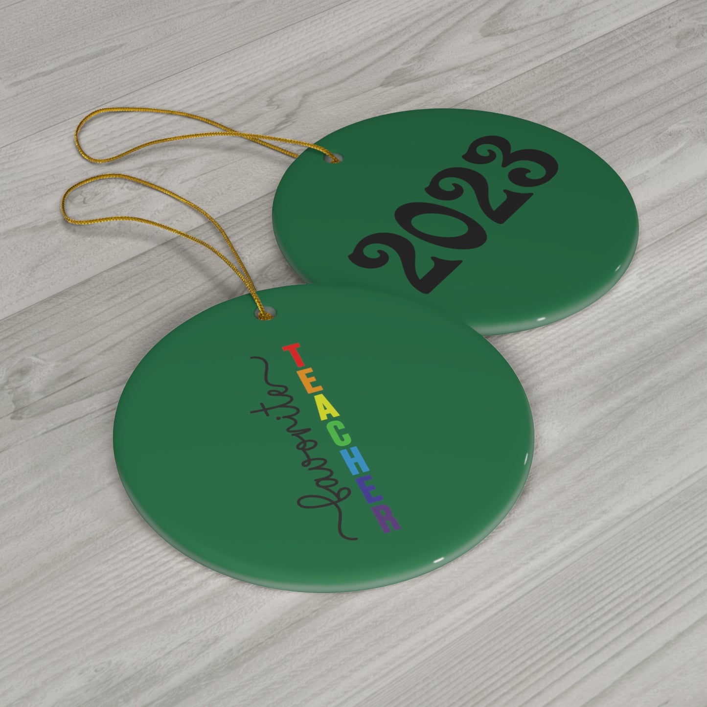 Favorite Teacher Ceramic Ornament, 1-Pack