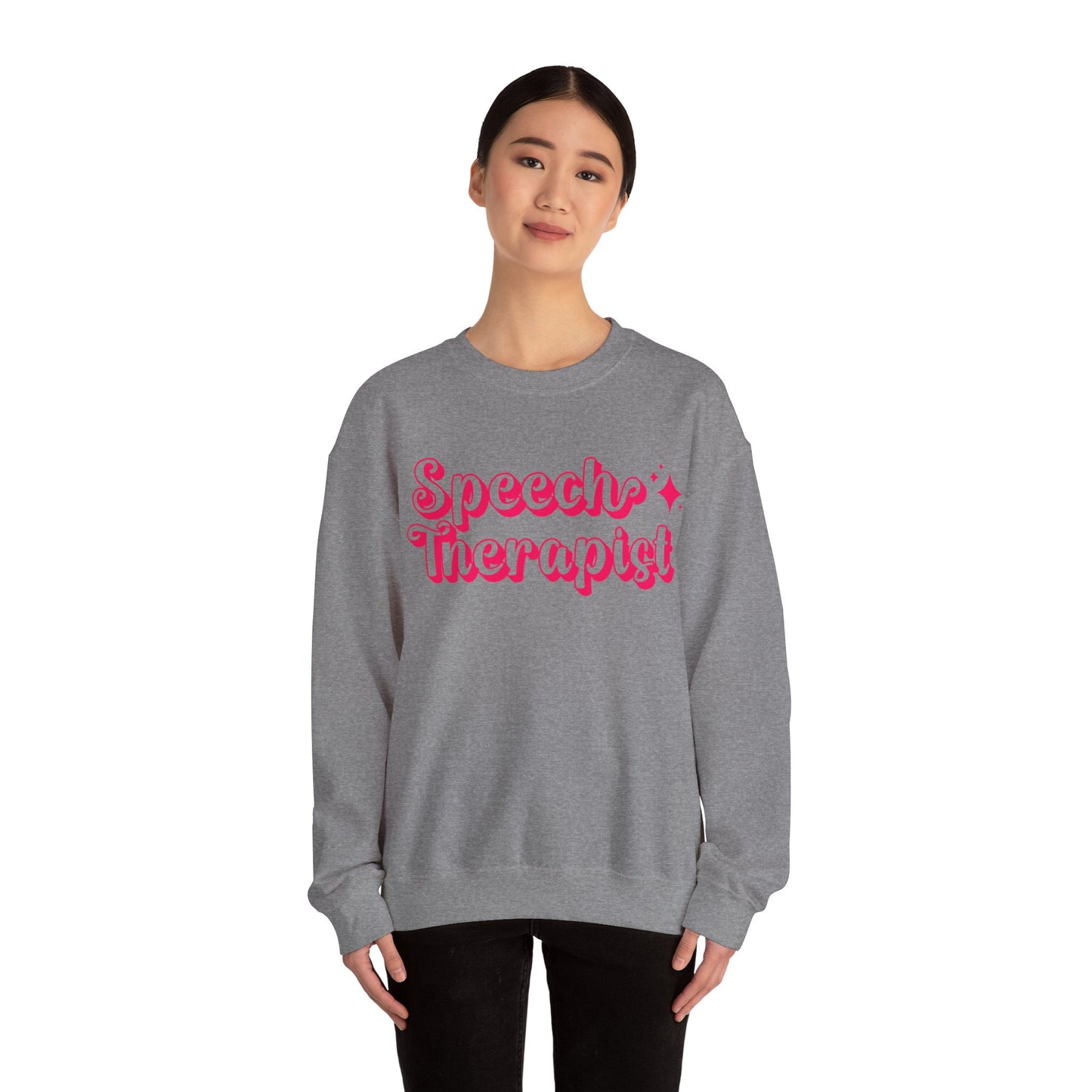 Pink and Bubbly Speech Therapist Heavy Blend™ Crewneck Sweatshirt