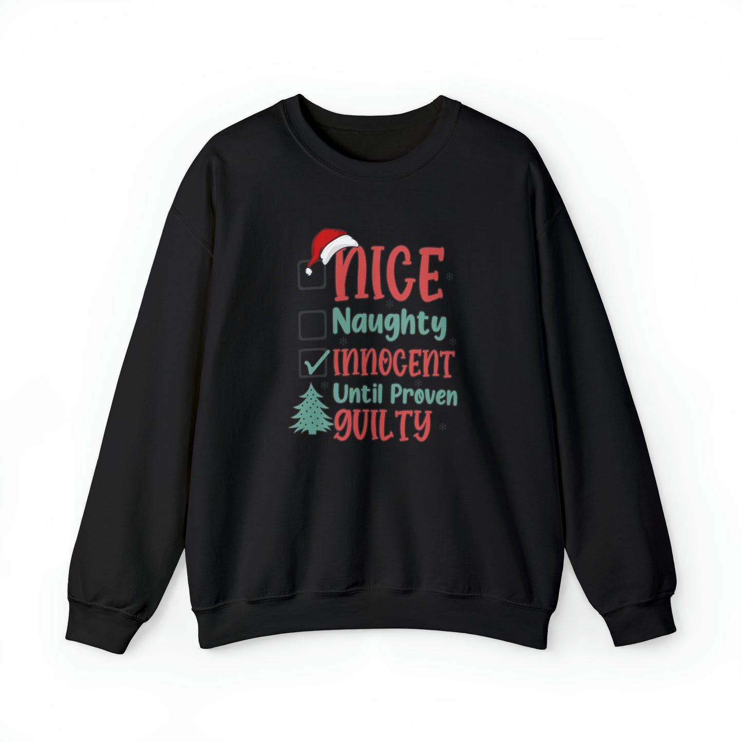 Innocent Until Proven Guilty Christmas Heavy Blend™ Crewneck Sweatshirt