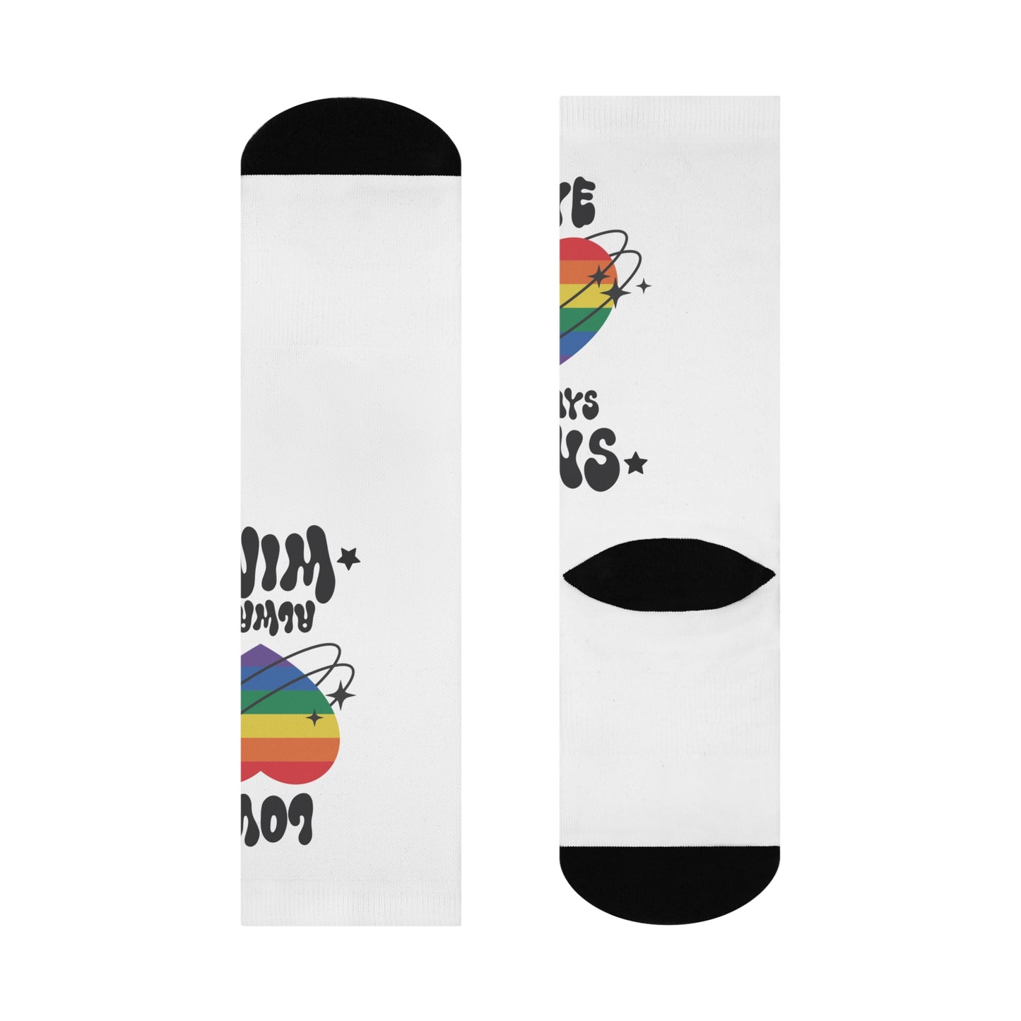 Love Always Wins Cushioned Crew Socks