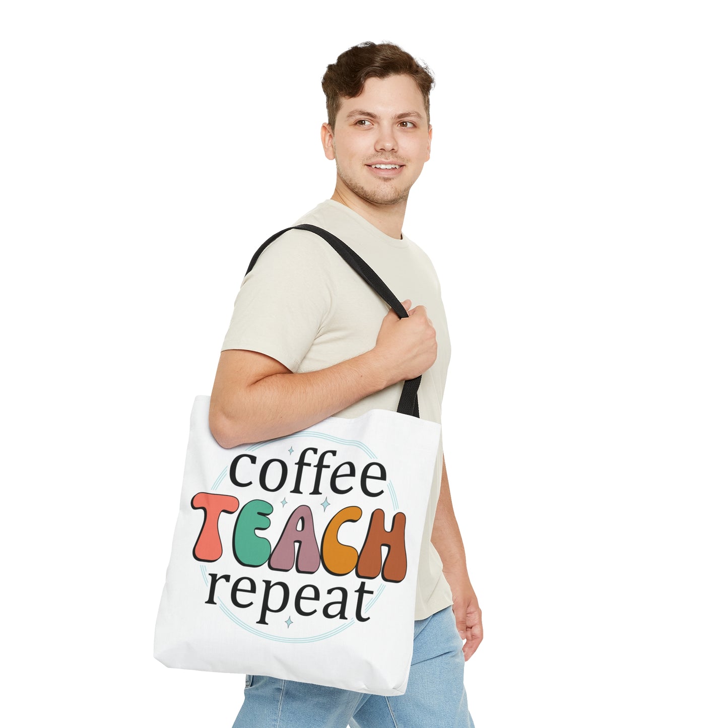 Coffee Teach Repeat Tote Bag