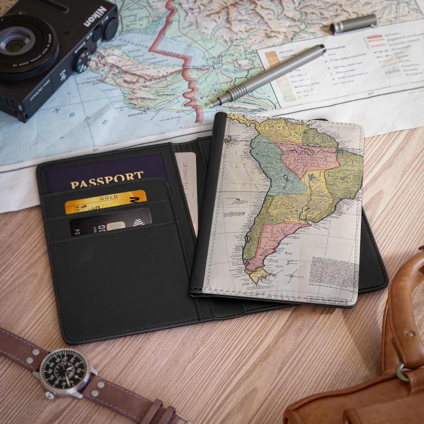 Vintage South America Passport Cover