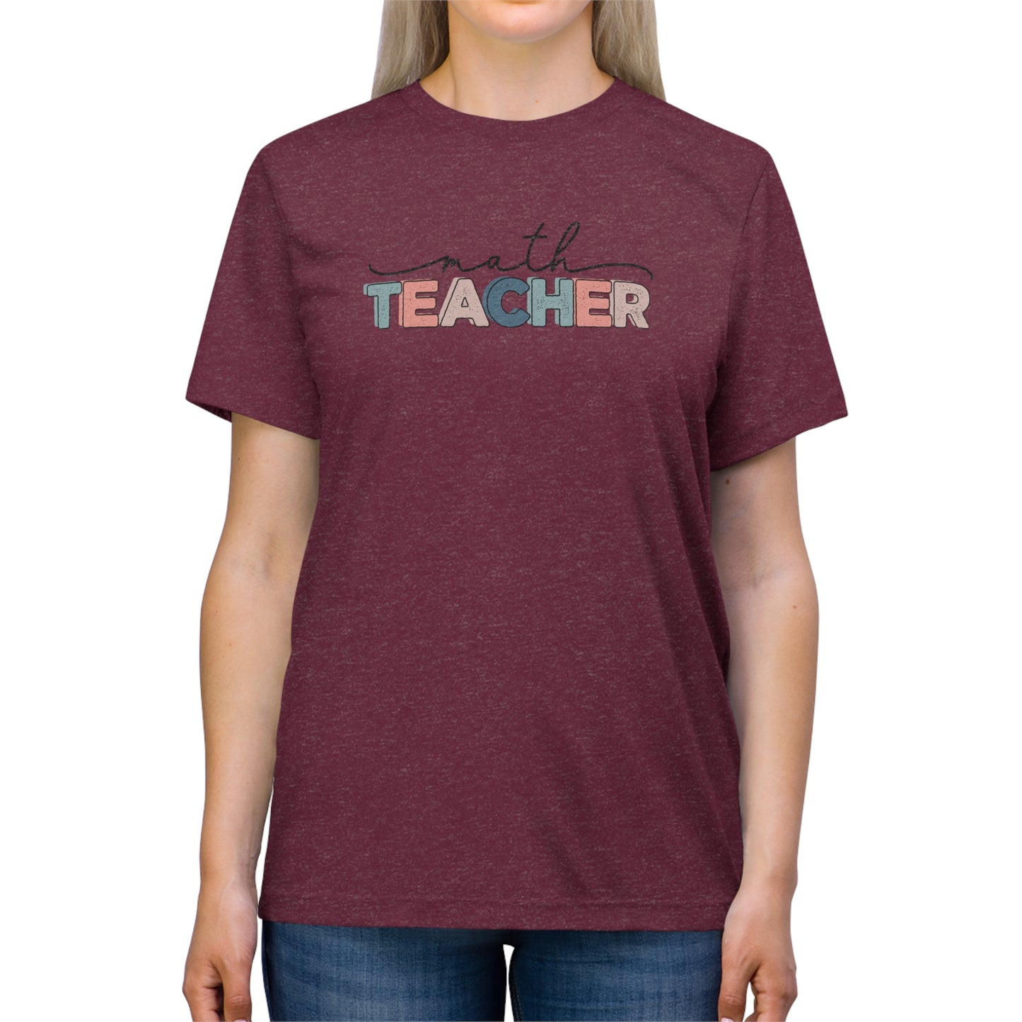 Math Teacher Triblend Tee