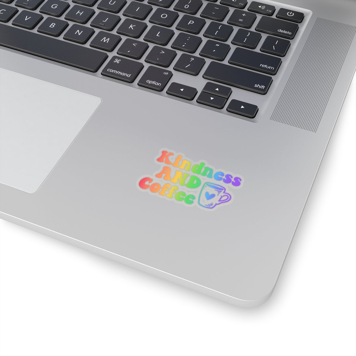 Kindness and Coffee Kiss-Cut Sticker