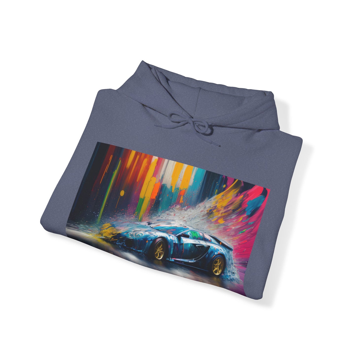 Abstract Racing Sports Car Heavy Blend™ Hooded Sweatshirt