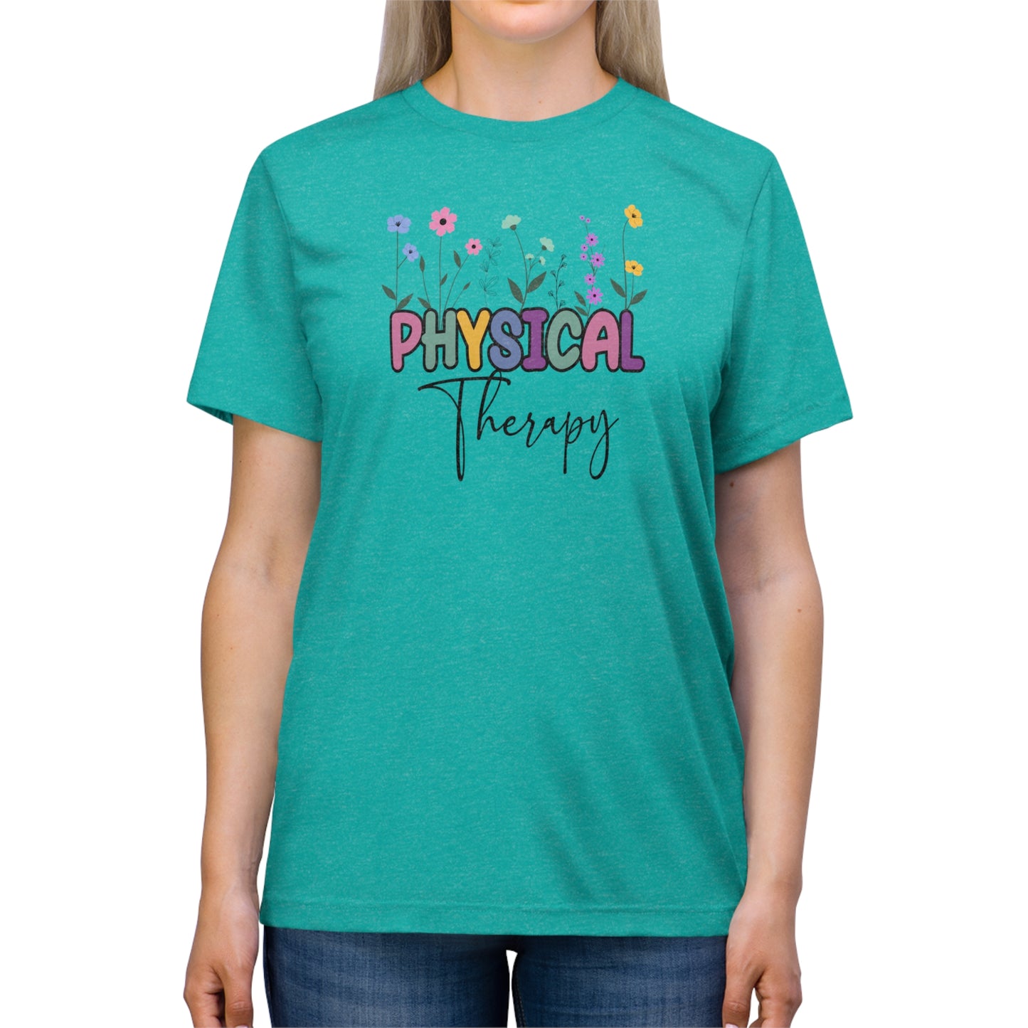 Floral Physical Therapy Triblend Tee