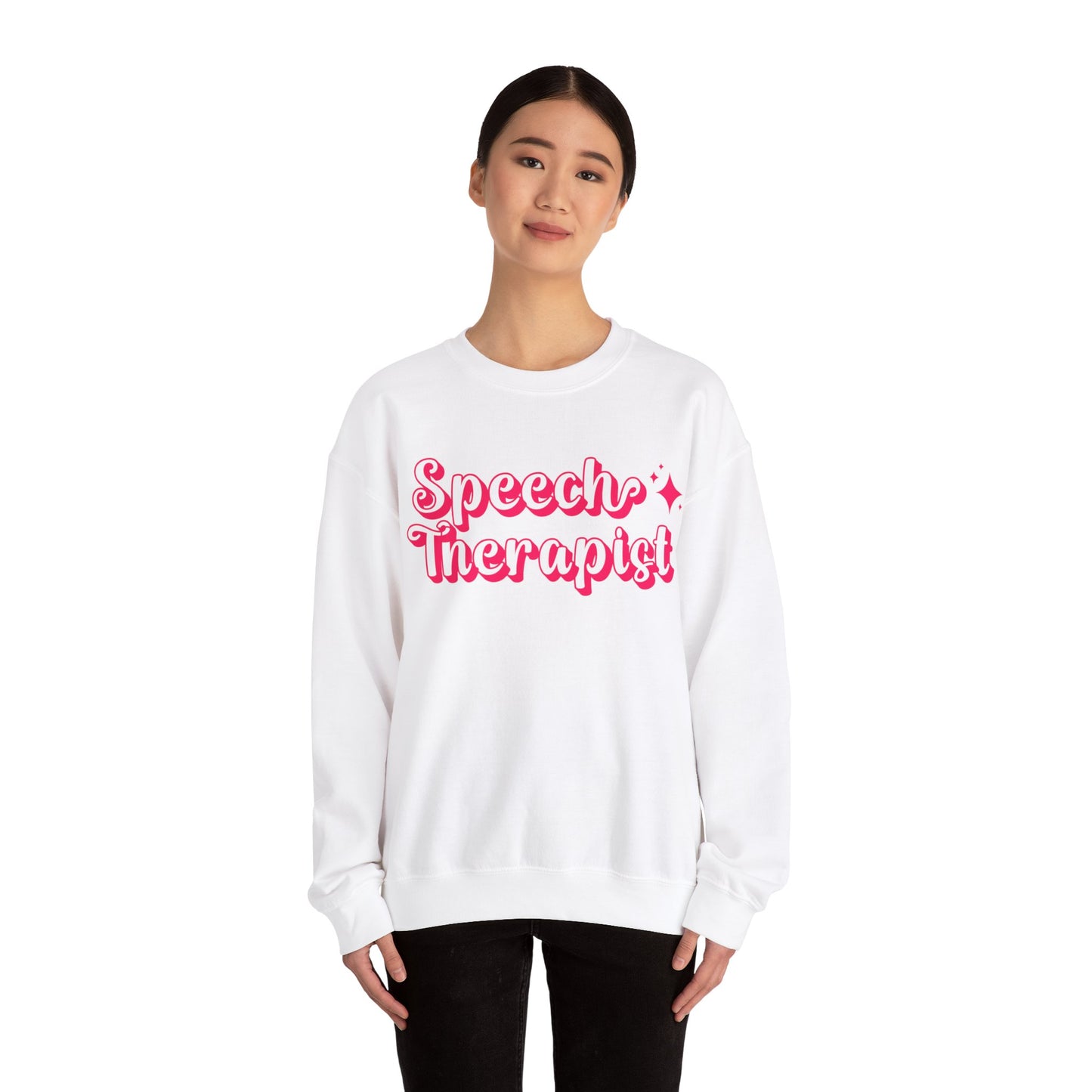 Pink and Bubbly Speech Therapist Heavy Blend™ Crewneck Sweatshirt