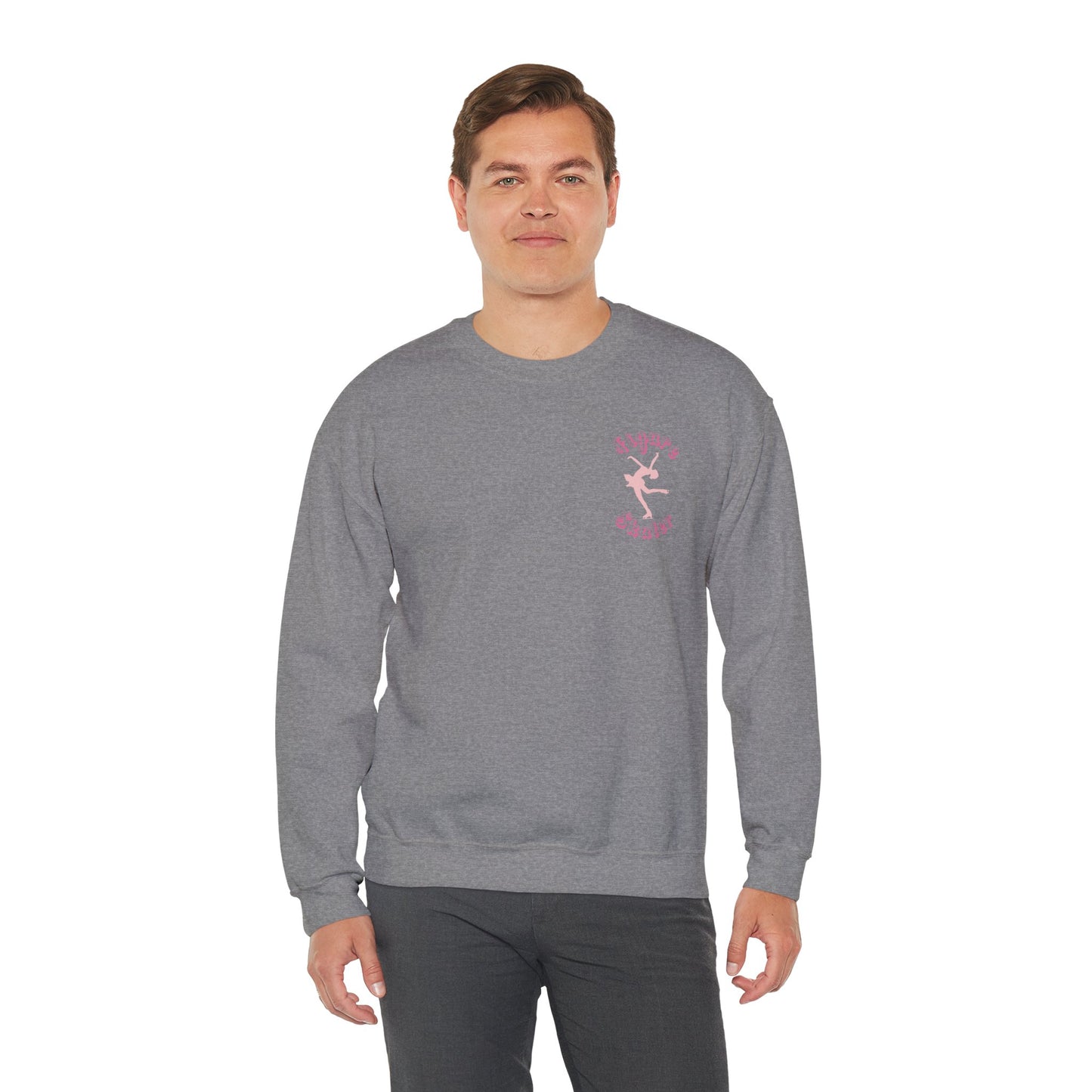 Figure Skater Pink and Bubbly Heavy Blend™ Crewneck Sweatshirt