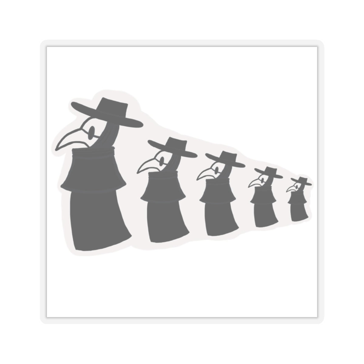Plague Doctors Kiss-Cut Sticker