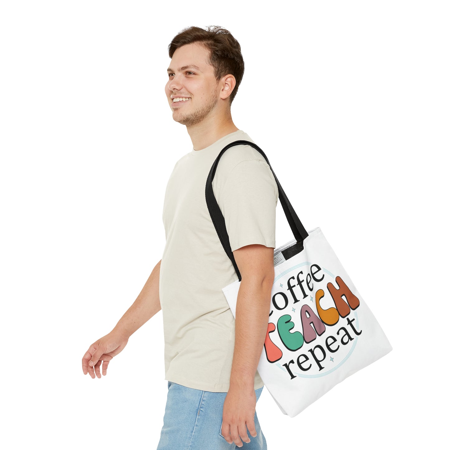 Coffee Teach Repeat Tote Bag