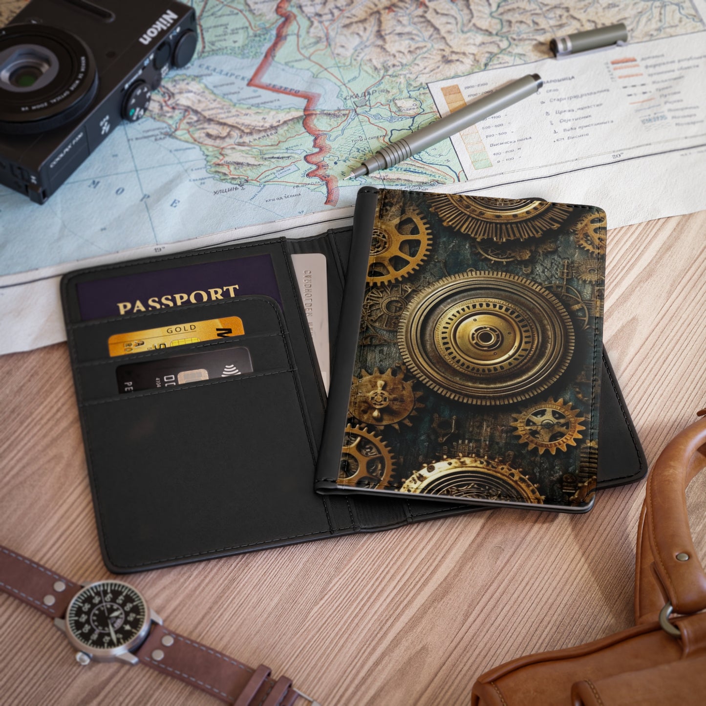 Steampunk 3 Passport Cover