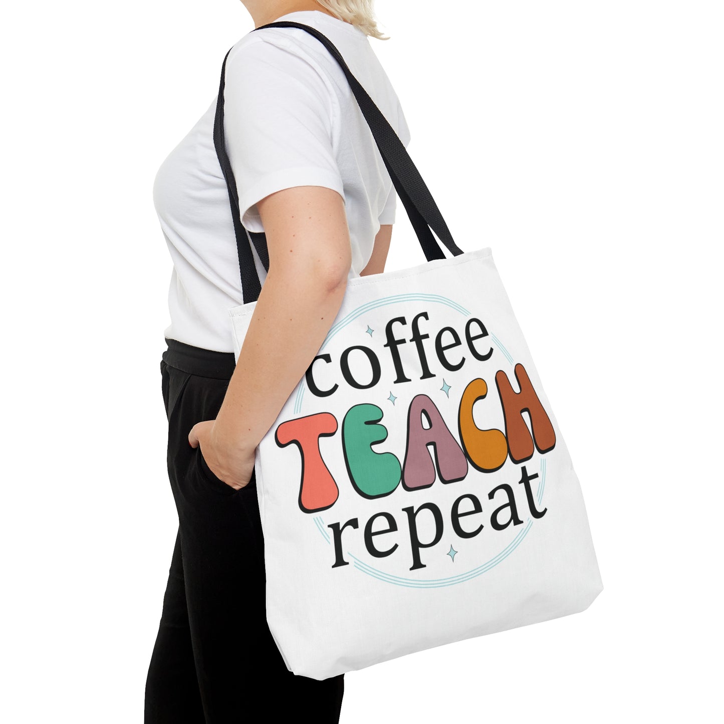 Coffee Teach Repeat Tote Bag