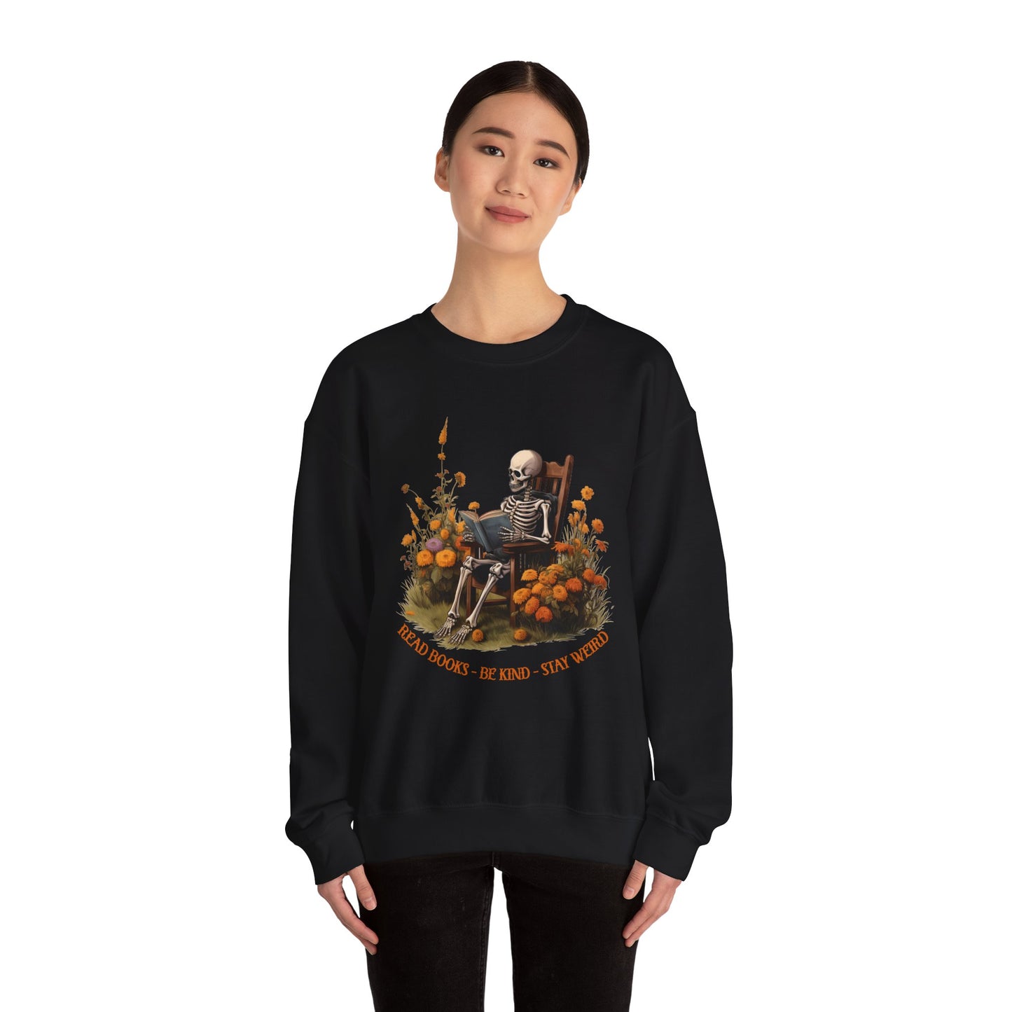 Read Books Be Kind Stay Weird Heavy Blend™ Crewneck Sweatshirt