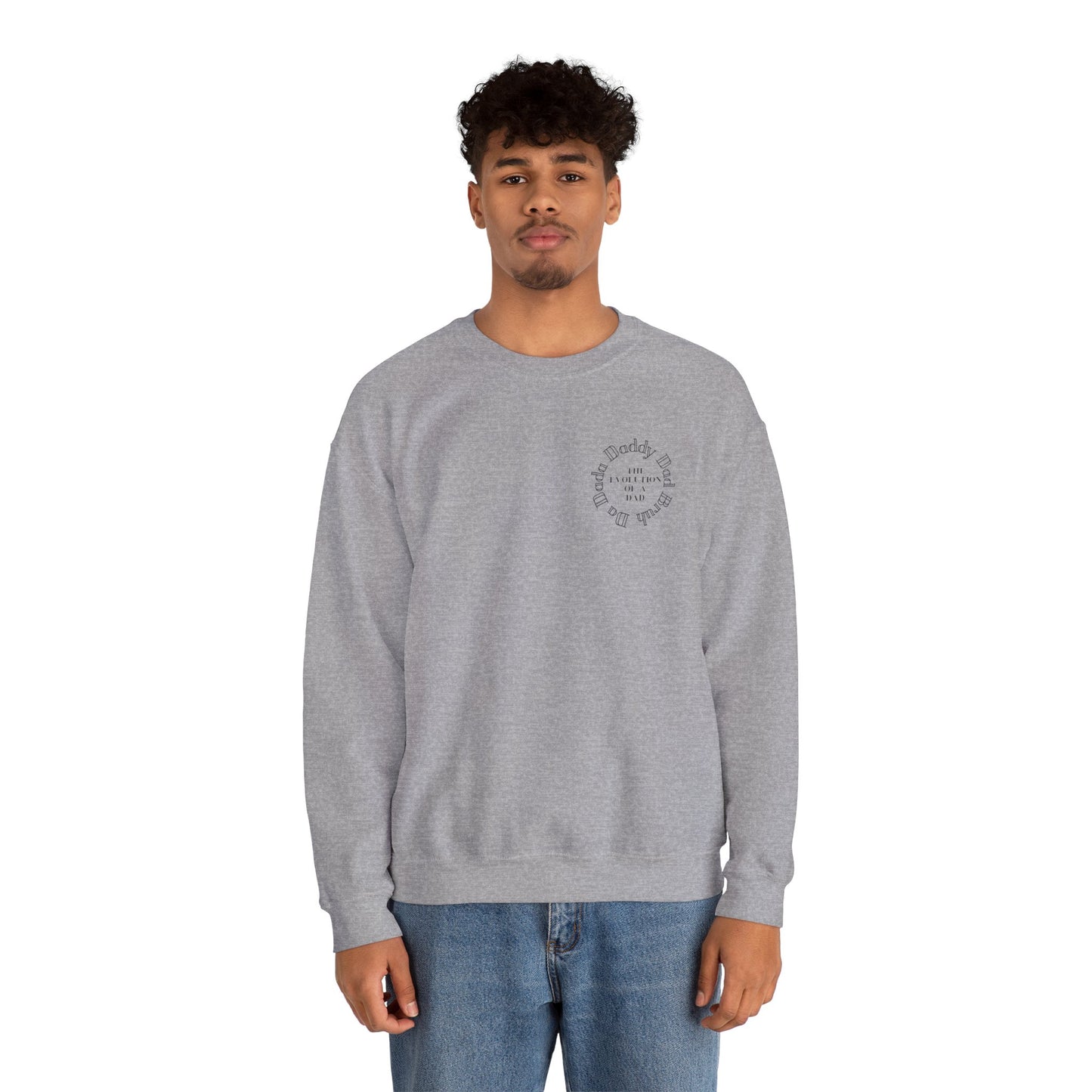 Evolution of a Dad Heavy Blend™ Crewneck Sweatshirt