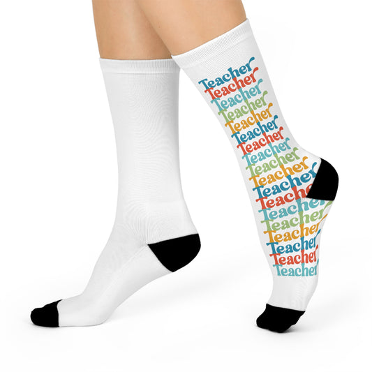 Teacher Cushioned Crew Socks