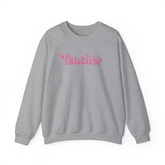 Pink and Bubbly Teacher Heavy Blend™ Crewneck Sweatshirt