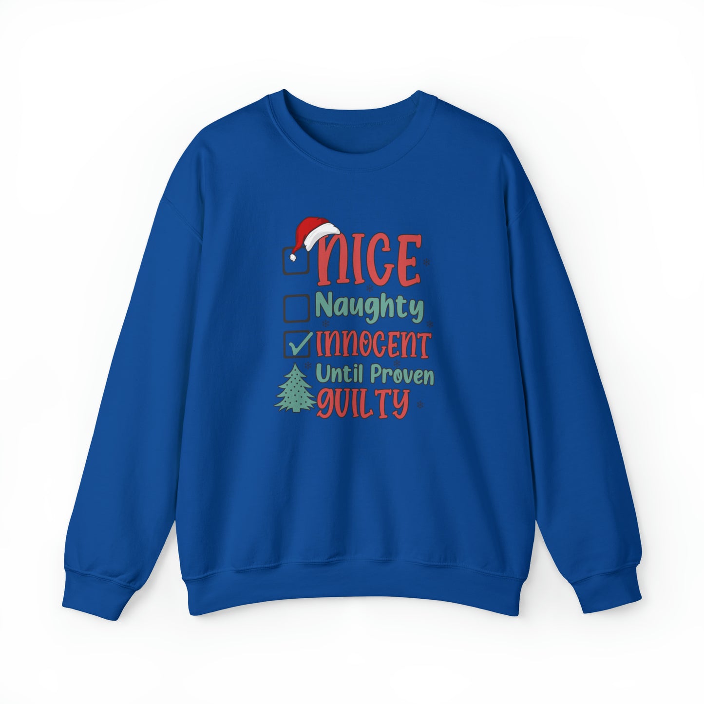 Innocent Until Proven Guilty Christmas Heavy Blend™ Crewneck Sweatshirt