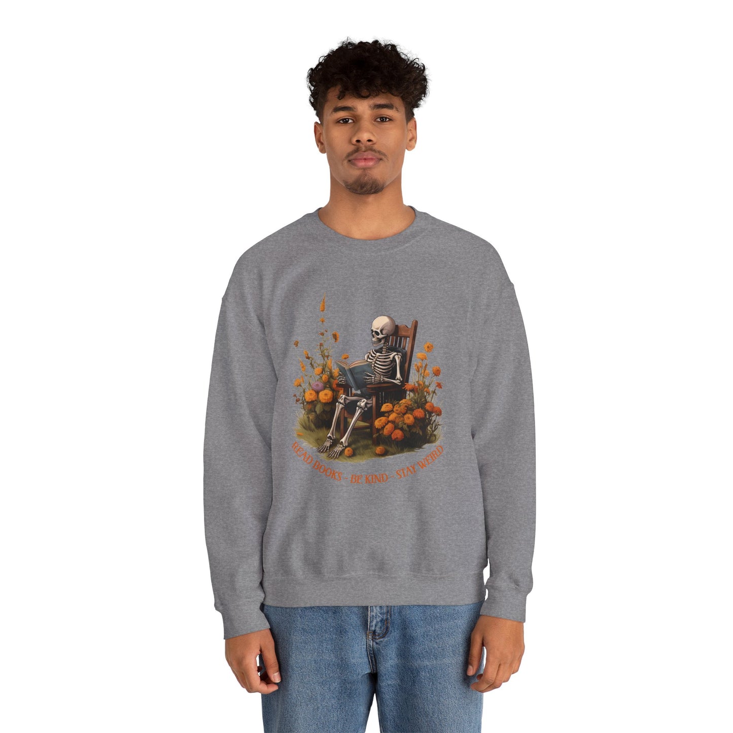 Read Books Be Kind Stay Weird Heavy Blend™ Crewneck Sweatshirt