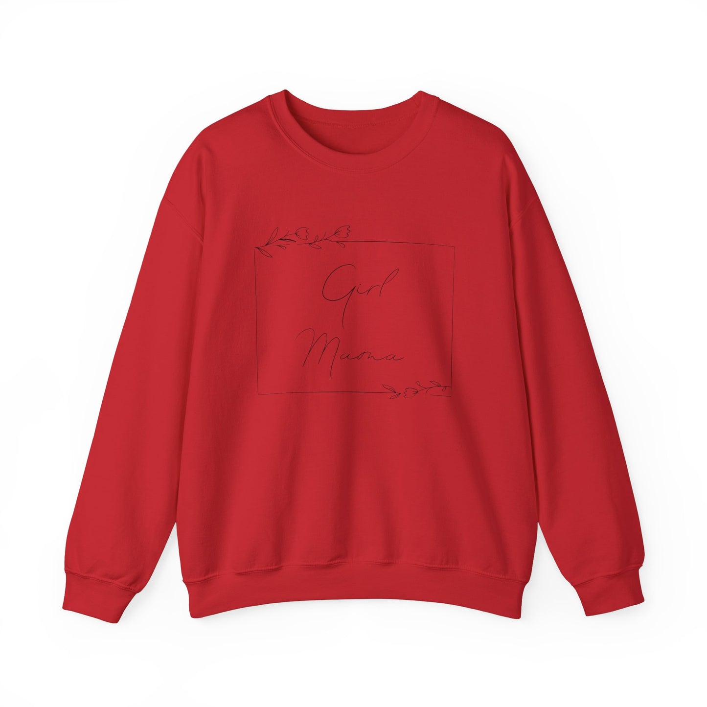 Floral Girl Mama Heavy Blend™ Crewneck Sweatshirt