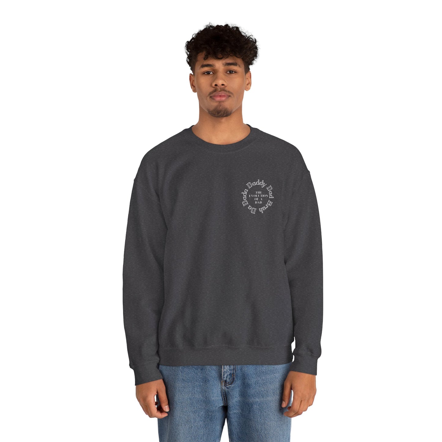 Evolution of a Dad Heavy Blend™ Crewneck Sweatshirt