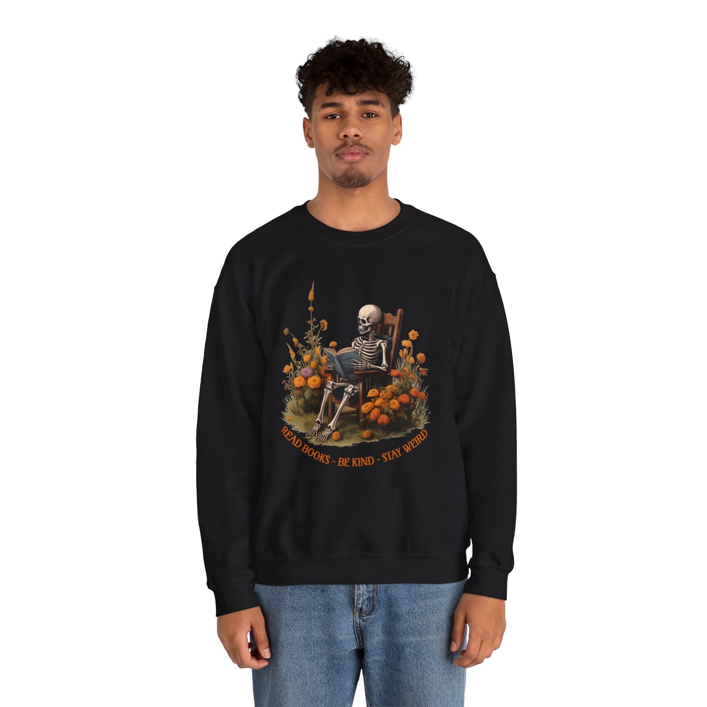Read Books Be Kind Stay Weird Heavy Blend™ Crewneck Sweatshirt