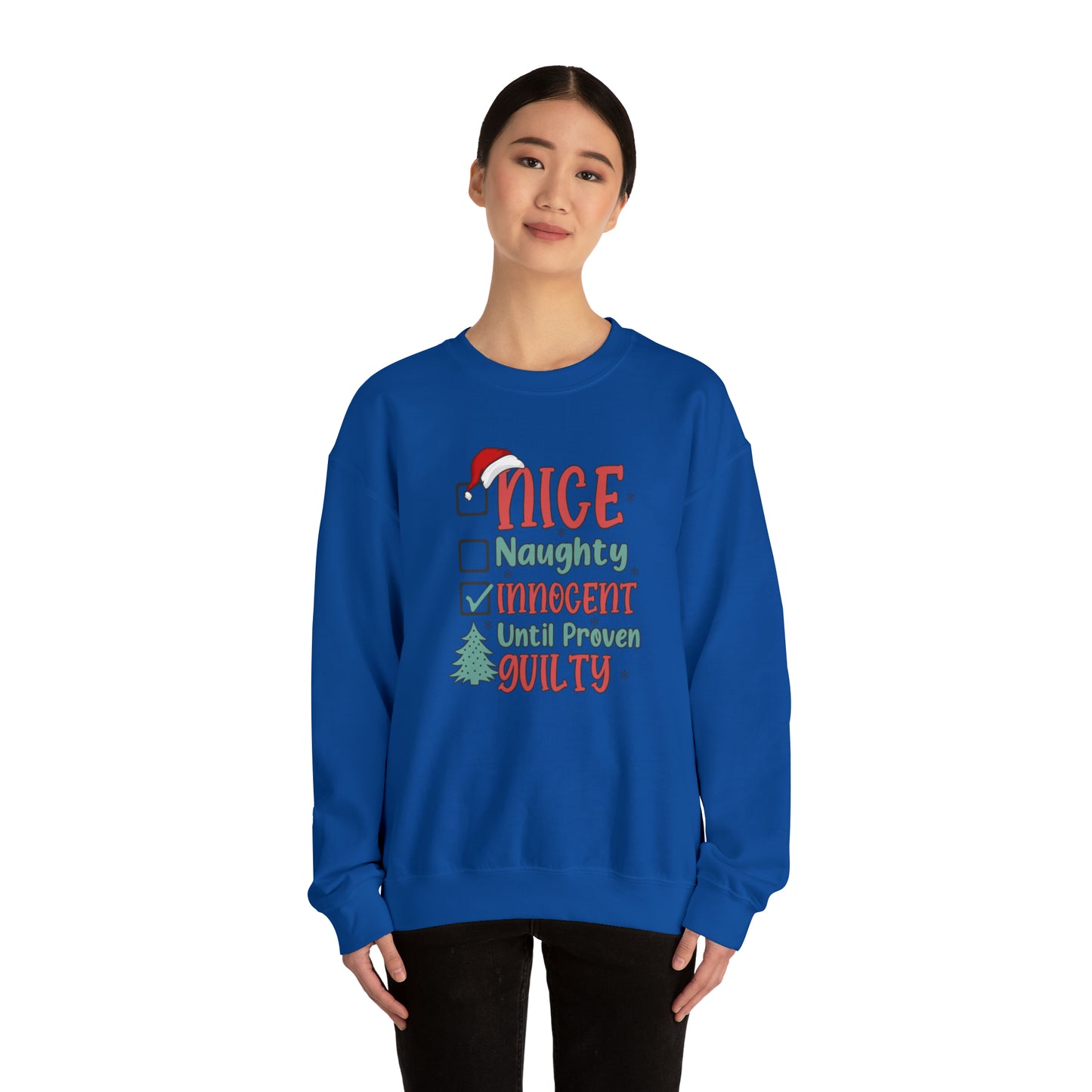 Innocent Until Proven Guilty Christmas Heavy Blend™ Crewneck Sweatshirt