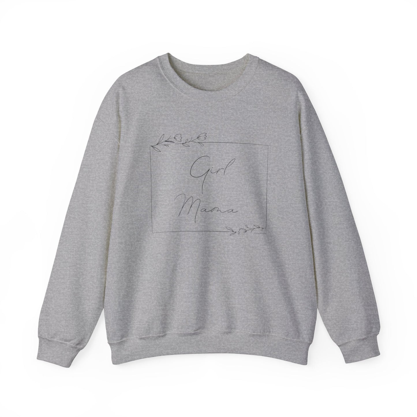 Floral Girl Mama Heavy Blend™ Crewneck Sweatshirt
