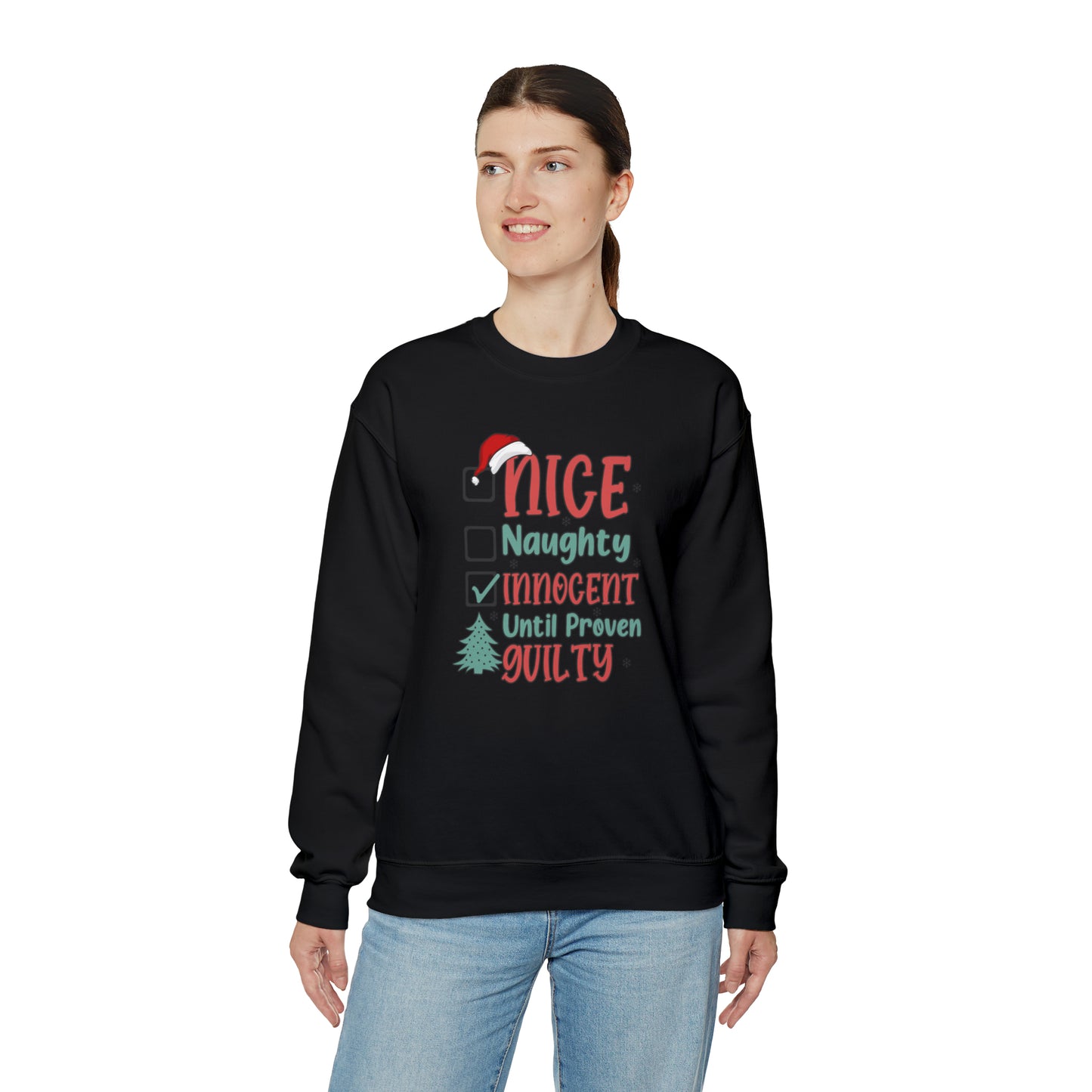Innocent Until Proven Guilty Christmas Heavy Blend™ Crewneck Sweatshirt
