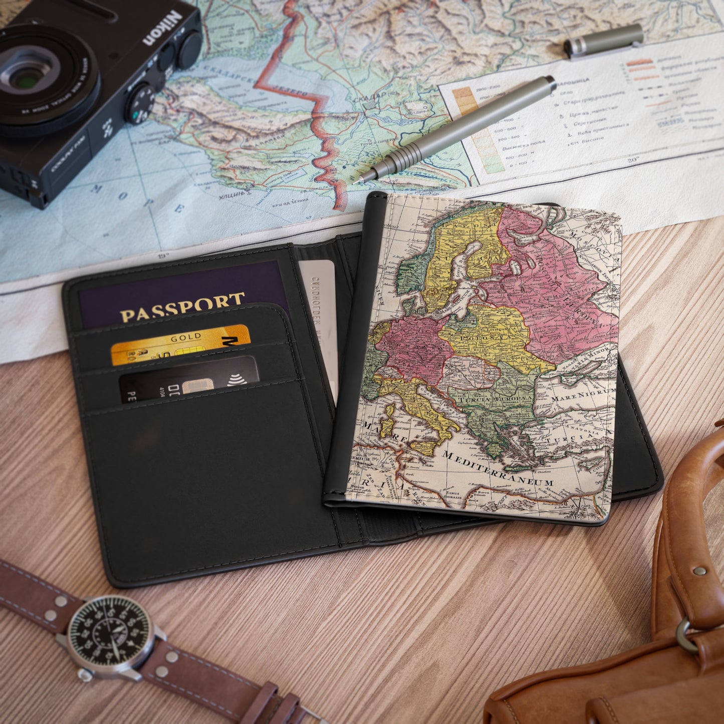 Vintage Europe Passport Cover