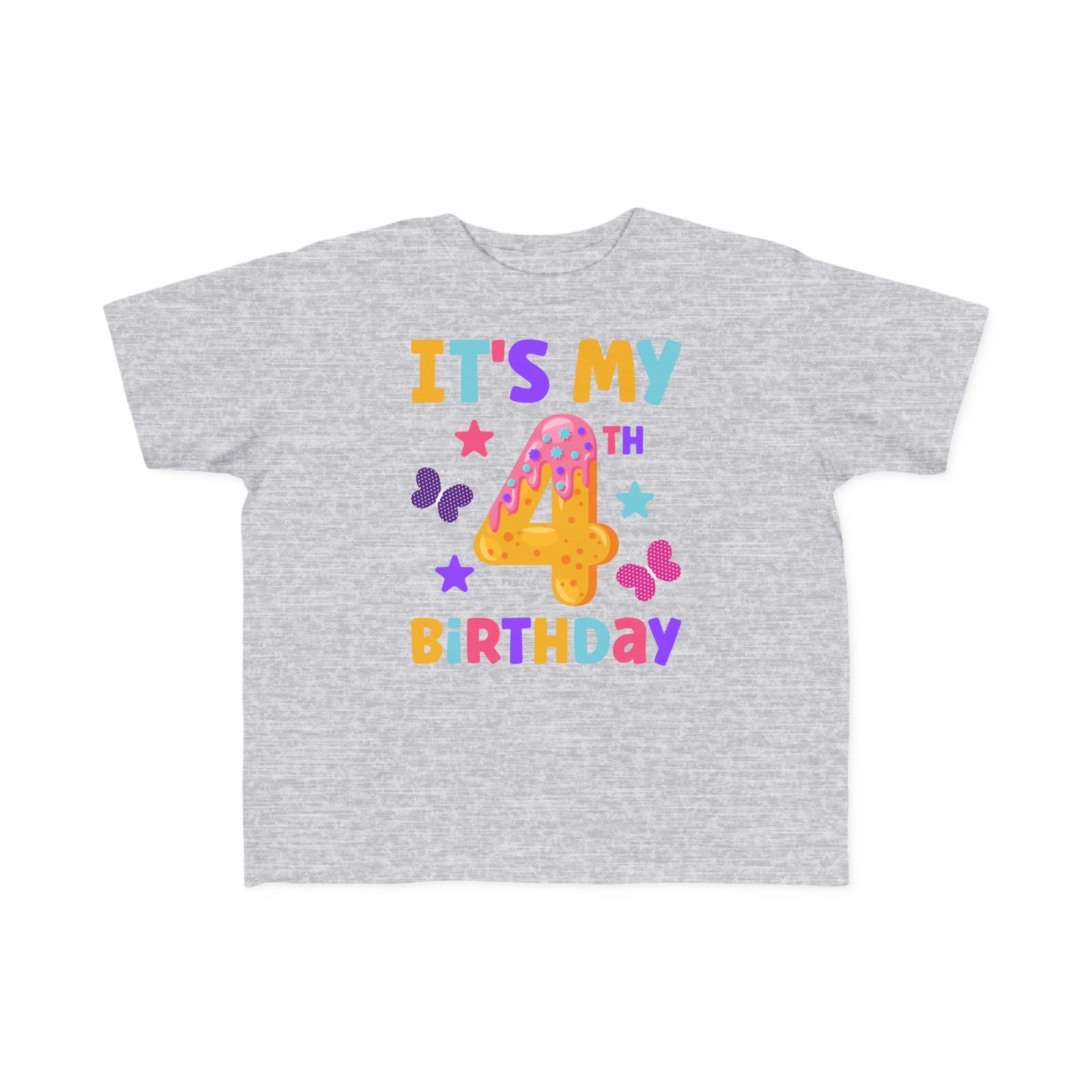 It's My Fourth Birthday Toddler Size Jersey Tee