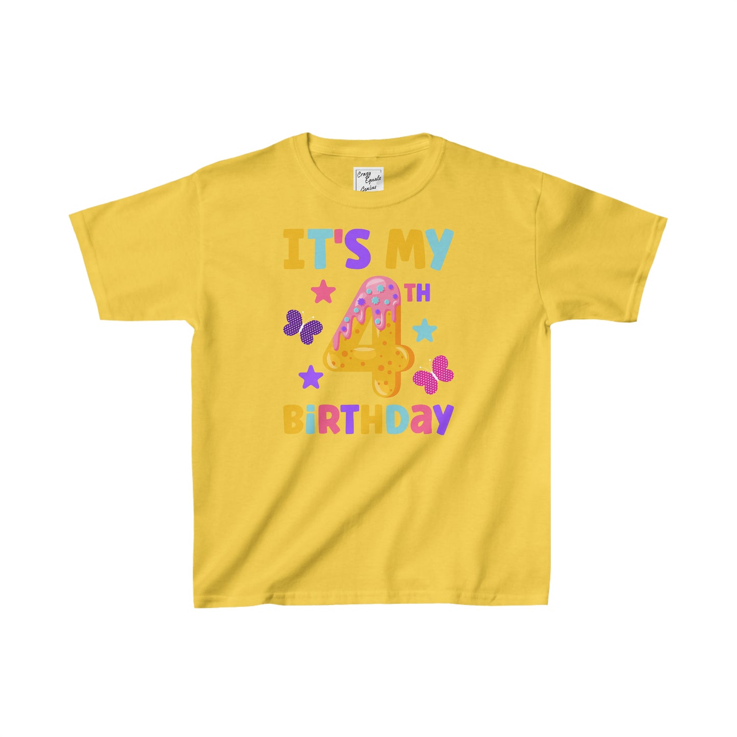 It's My 4th Birthday Kids Heavy Cotton™ Tee
