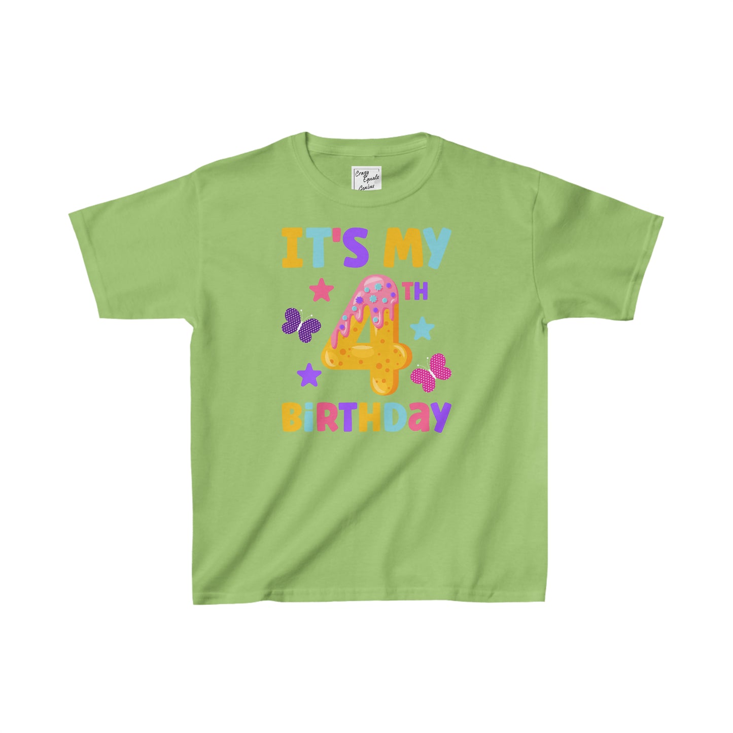 It's My 4th Birthday Kids Heavy Cotton™ Tee