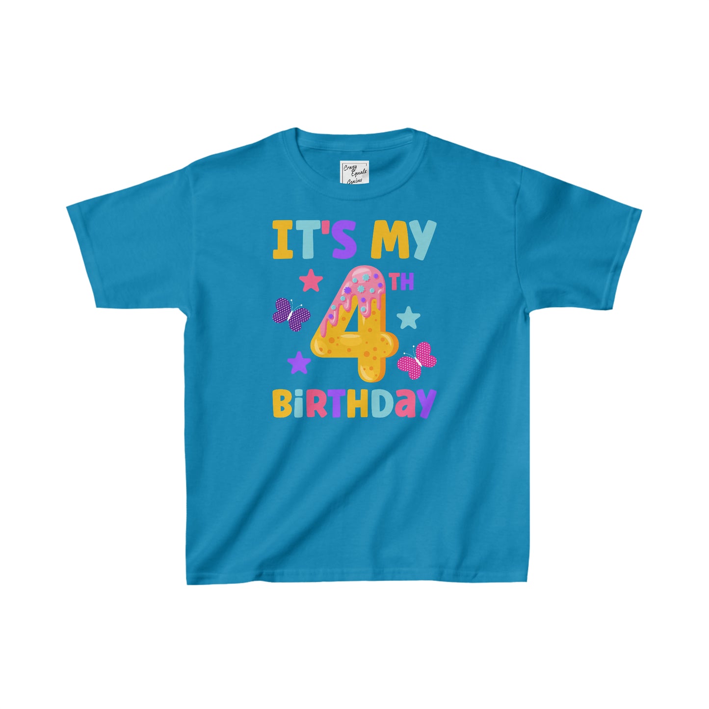 It's My 4th Birthday Kids Heavy Cotton™ Tee