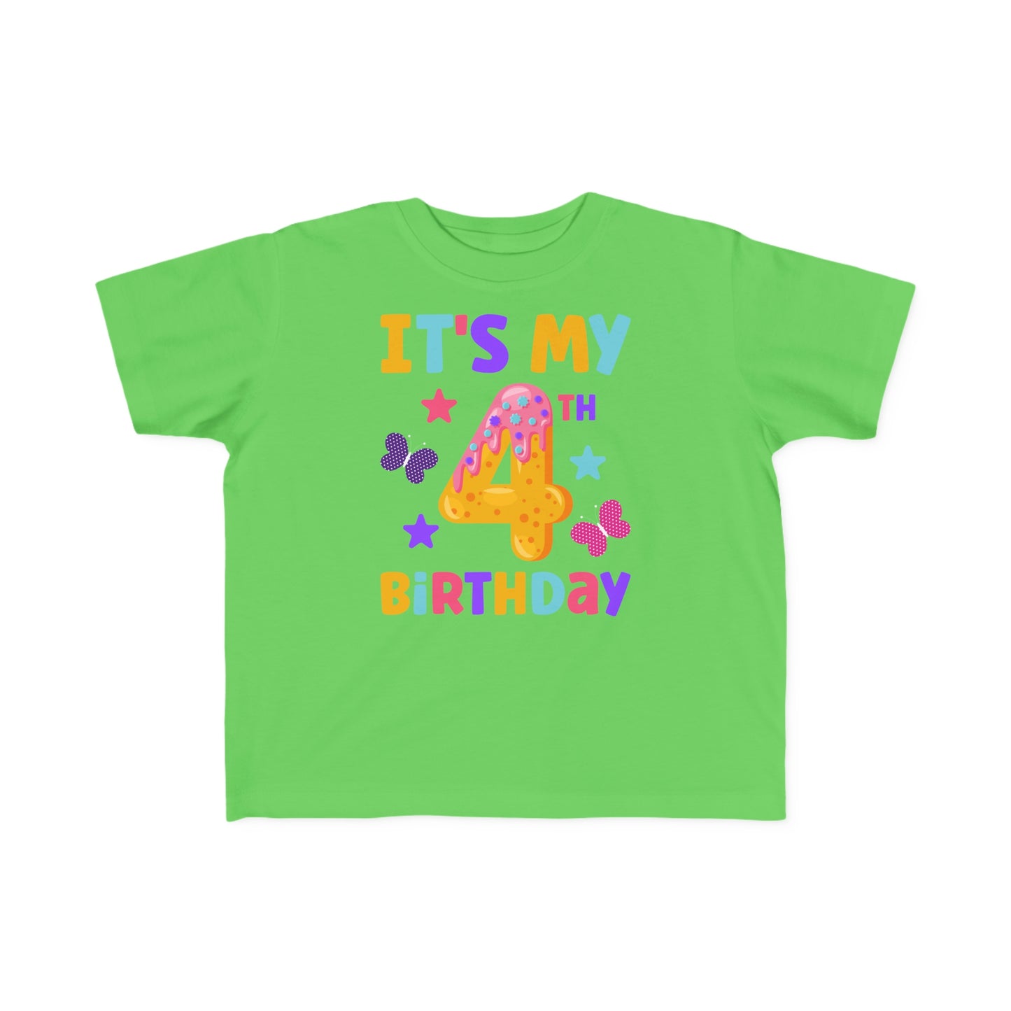 It's My Fourth Birthday Toddler Size Jersey Tee