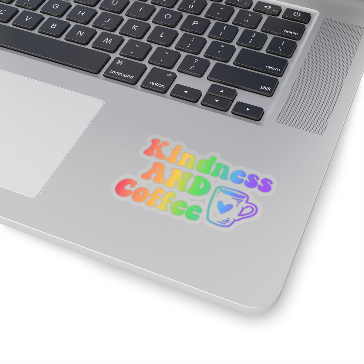 Kindness and Coffee Kiss-Cut Sticker