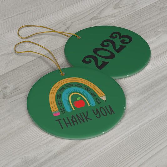 Thank You Teacher Ceramic Ornament, 1-Pack