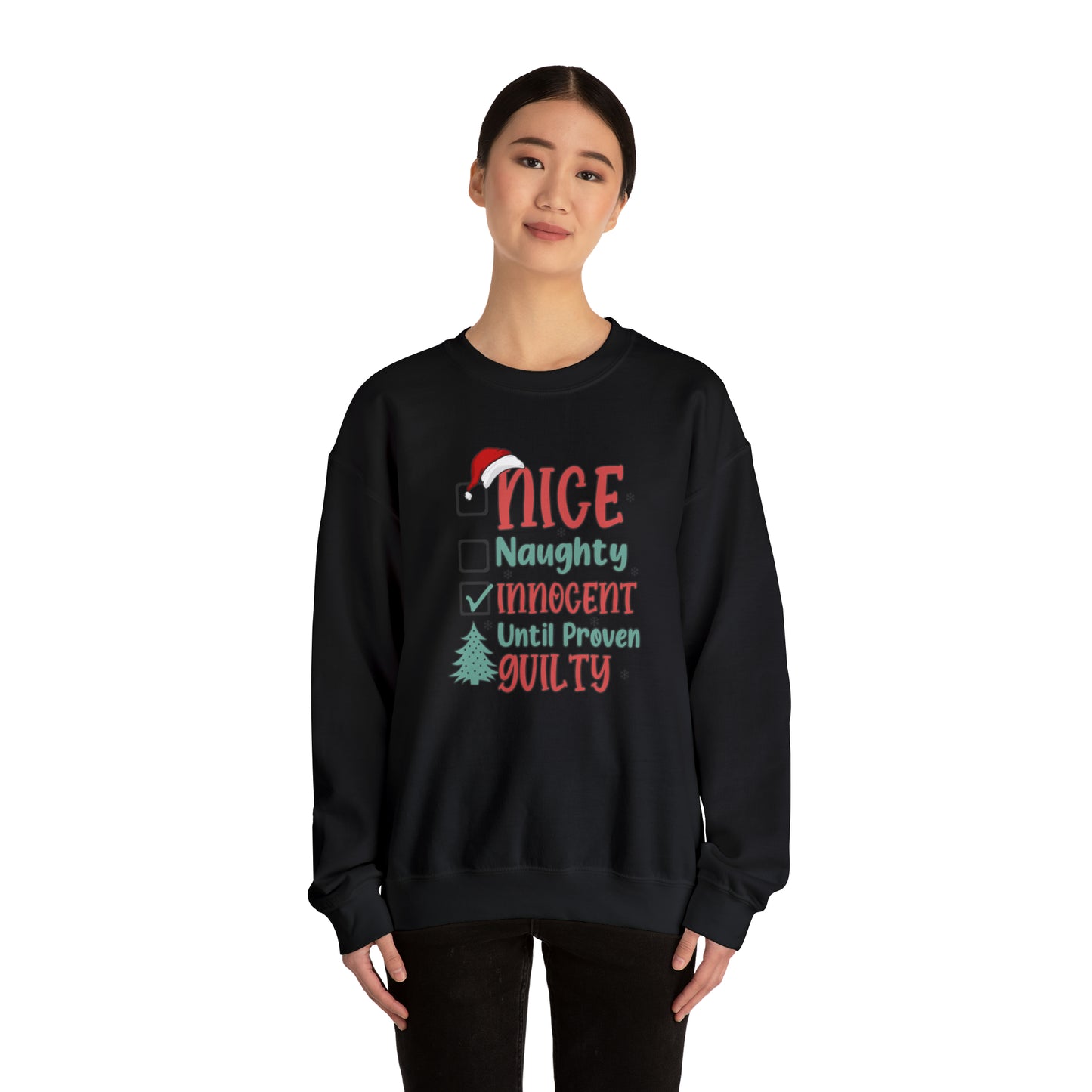 Innocent Until Proven Guilty Christmas Heavy Blend™ Crewneck Sweatshirt