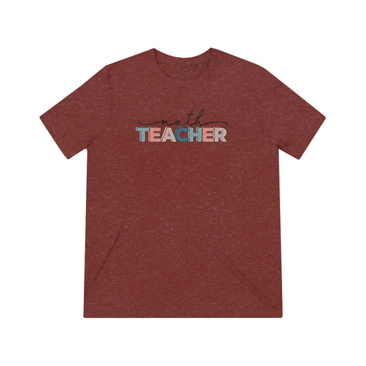 Math Teacher Triblend Tee
