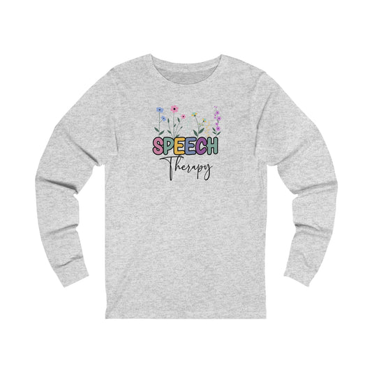 Floral Speech Therapy Jersey Long Sleeve Tee